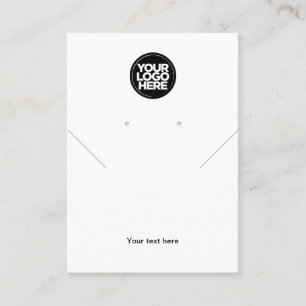 Carte d'affichage simple Logo Chaîne blanche Boucl