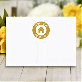 Carte d'affichage simple Logo Clip à cheveux blanc