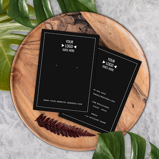 Carte d'affichage simple logo de magasin personnal (Créateur téléchargé)