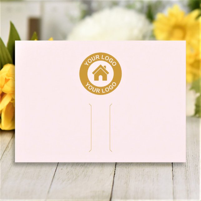 Carte d'affichage simple Logo Pink Hair Clip Barre (Créateur téléchargé)