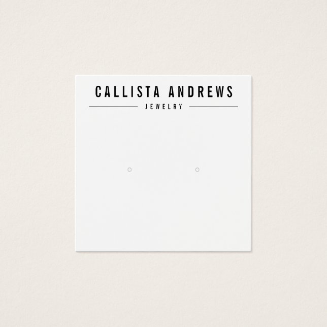 Carte d'affichage simple Noir Blanc (Devant)