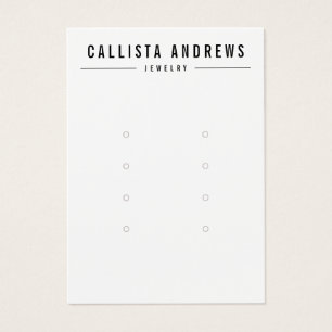 Carte d'affichage simple noir blanc à oreille mult