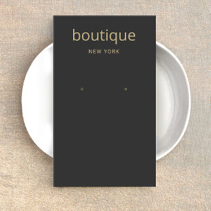 Carte d'affichage simple Noir moderne à longue ore