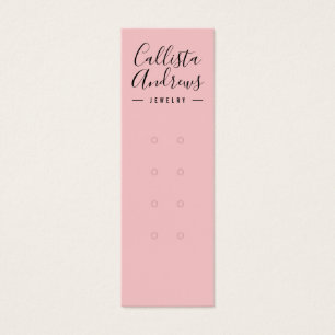 Carte d'affichage simple rose noire à oreille mult