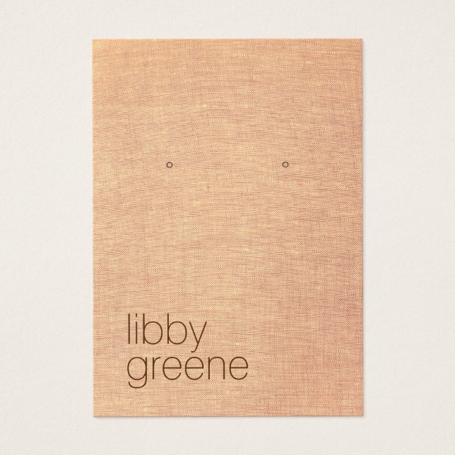 Carte d'affichage simple Rustique Tan Jewelry (Devant)