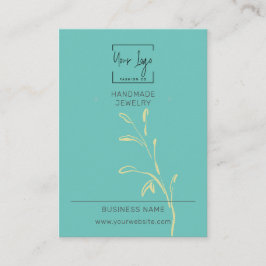 Carte d'affichage turquoise pour bijoux de mode QR