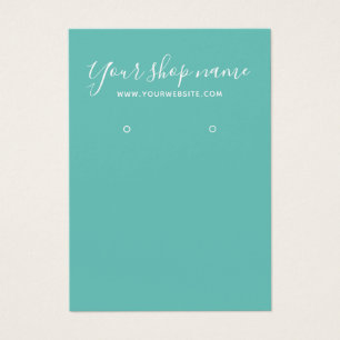 Carte d'affichage turquoise simple et moderne