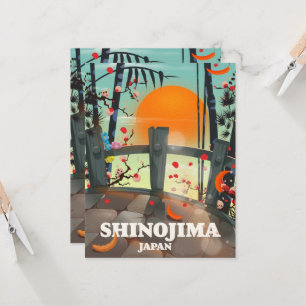 carte d'affiche de voyage de Shinojima