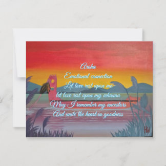 Carte d'affirmation aroha (amour)