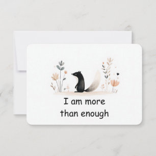Carte d'Affirmation d'animal de forêt de Skunk Wor