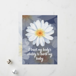 Carte d'affirmation de naissance avec fleurs