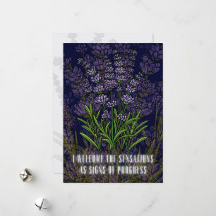 Carte d'affirmation de naissance avec fleurs