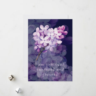 Carte d'affirmation de naissance avec fleurs