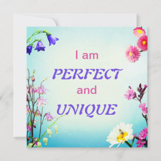 carte d'affirmation personnalisée « Je suis parfai