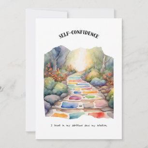 Carte d'affirmation positive de la confiance en so