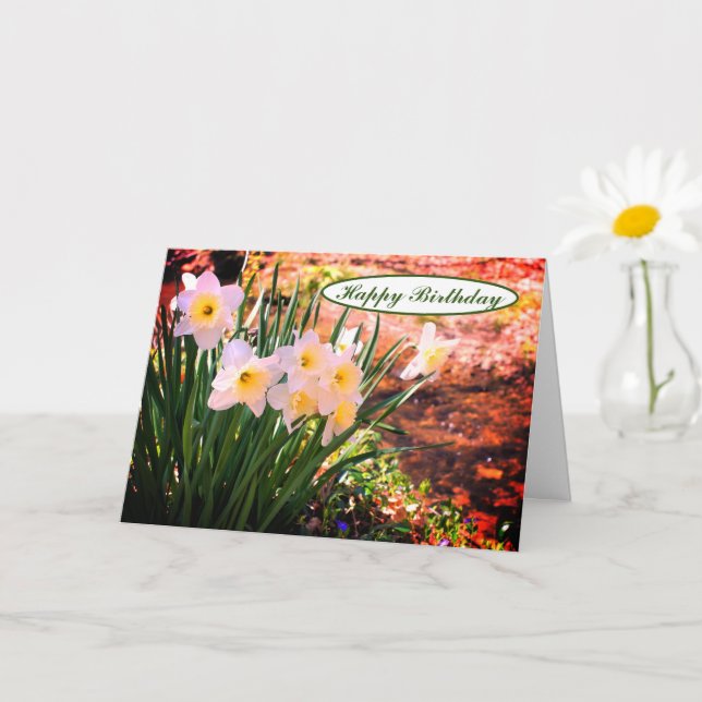 Carte Daffodiques Par Brook Floral Anniversaire (Petite plante)