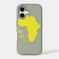 Carte d'Afrique jaune funky