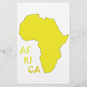 Carte d'Afrique jaune funky