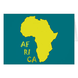 Carte d'Afrique jaune funky