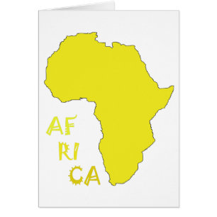 Carte d'Afrique jaune funky