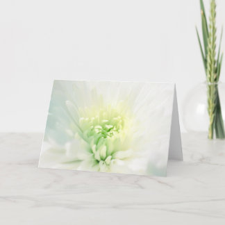 Carte Dahlia Blanc avec Centre Vert pour Toute Occasion