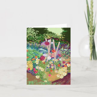 Carte Dahlias pliée