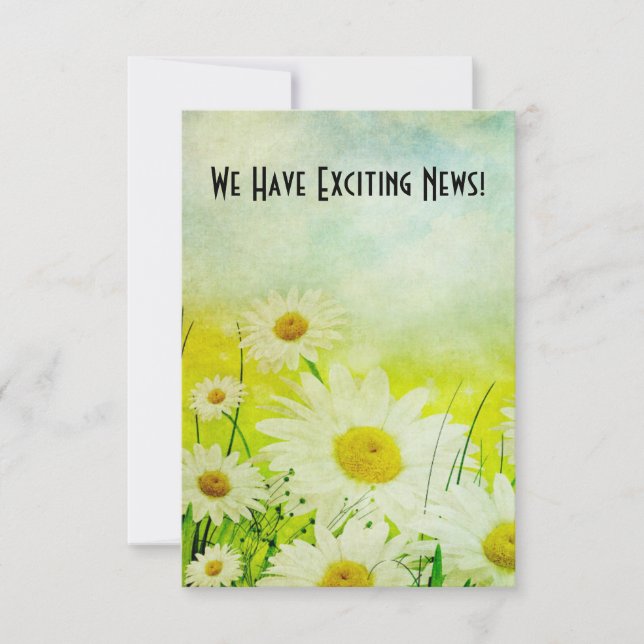 Carte Daisis Vintage Enregistrer La Date (Devant)