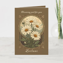 Daisy Art Nouveau Élégance Fleur du Mois de Naissa
