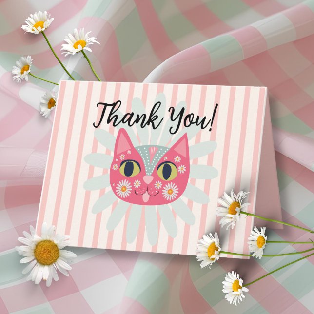 Carte Daisy Kitty Visage Purr-fect Anniversaire Merci no (Créateur téléchargé)