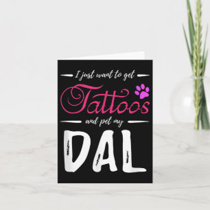 Carte Dal Amoureux des chiens Tattoo drôle Dalmatien Chi