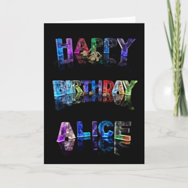 Carte d'Alice de joyeux anniversaire (Devant)