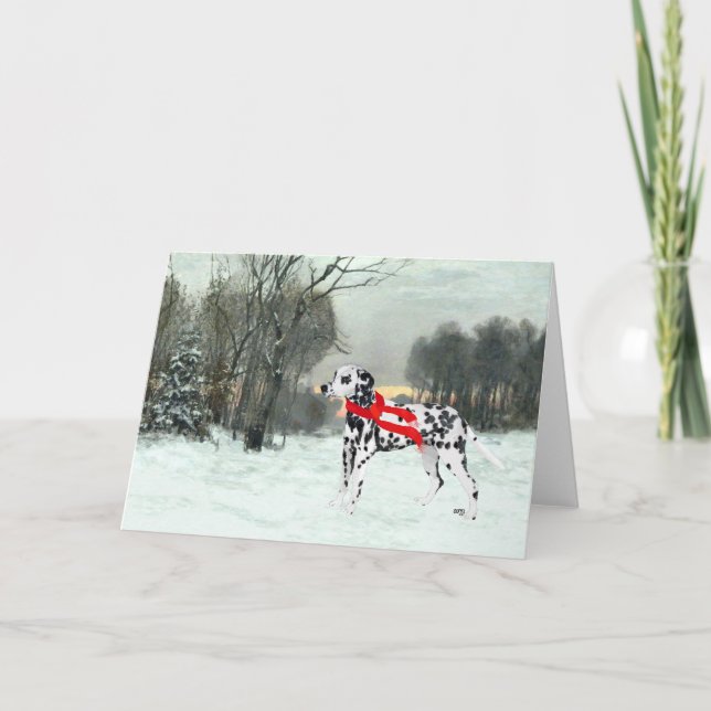 Carte Dalmatie en neige hivernale (Devant)