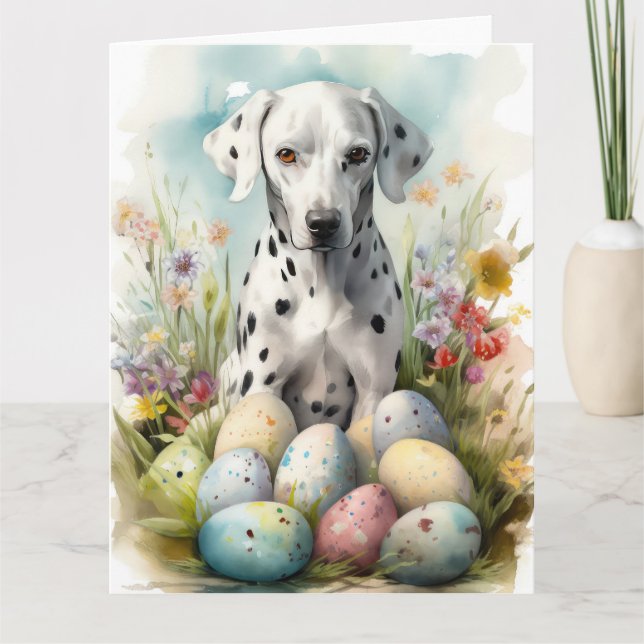 Carte Dalmatien avec oeufs de Pâques (Devant)