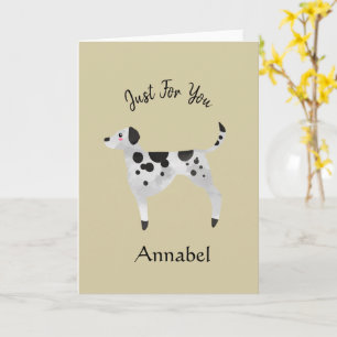 Carte Dalmation personnalisée super mignonne