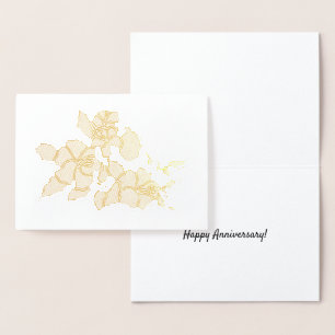 Carte d'aluminium - fleurs de ketmie