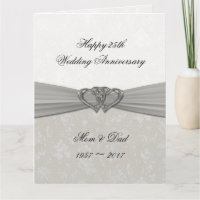 Damask 25e anniversaire de Mariage 8,5x11