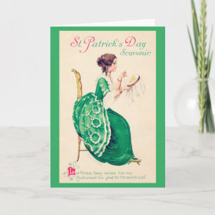 Carte Dame de la Saint Patrick, Vintage