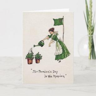 Carte Dame de la Saint Patrick, Vintage