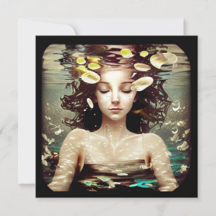 Carte Dame sous l'eau, Art généré par l'IA