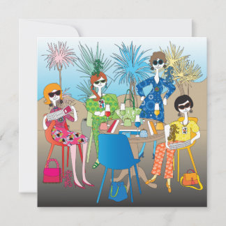 Carte Dames du dragon Mah Jongg plat