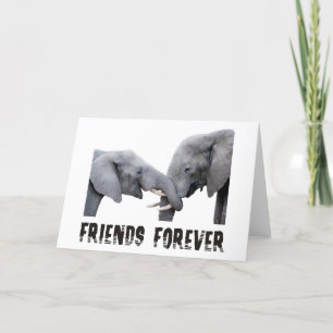 Carte D'amis étreindre d'éléphants pour