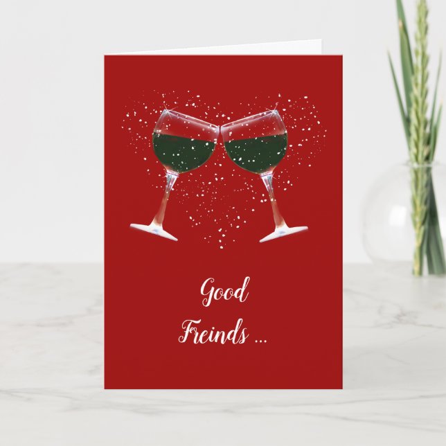 Carte d'amis Wine Good Friends (Devant)