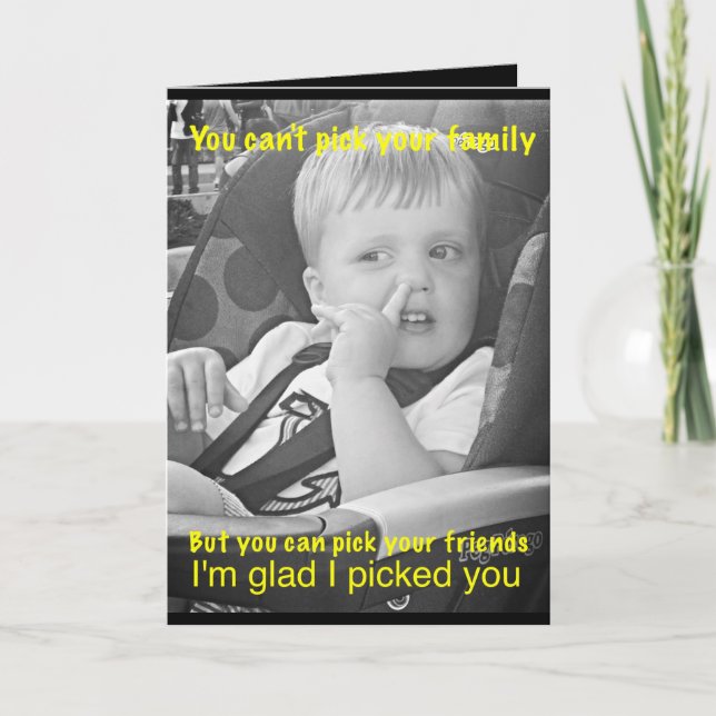 Carte d'amitié amusante (Devant)