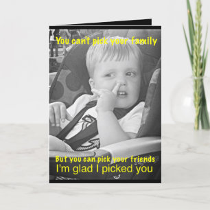 Carte d'amitié amusante