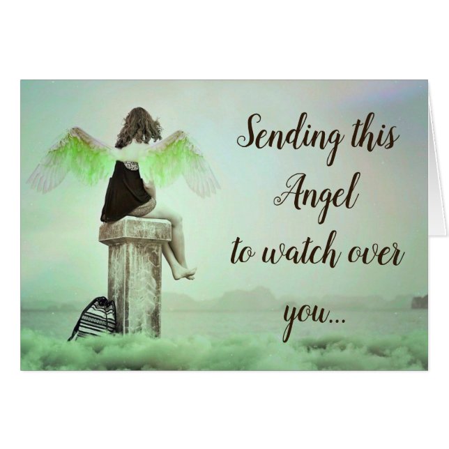 Carte d'amitié Angel Lyme (Devant horizontal)