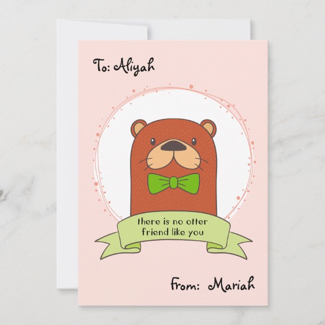 Carte d'amitié pour enfants plats (Devant)