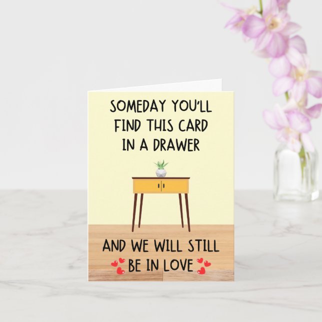 Carte d'amour anniversaire du tiroir (Orchidée)