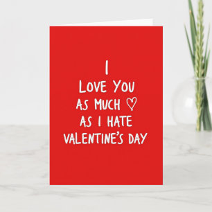 Carte d'amour anti-Saint-Valentin