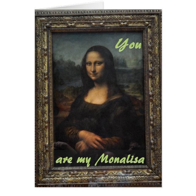 Carte d'amour d'anniversaire de Monalisa Mona Lisa (Devant)
