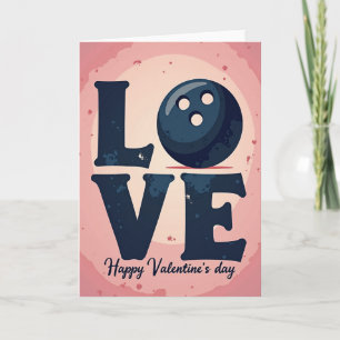 Carte d'amour de boule de bowling